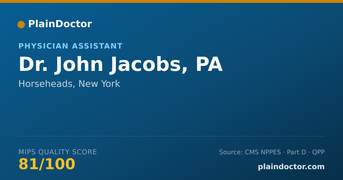 Shareable card for John Jacobs, PA - Physician Assistant, Horseheads, NY