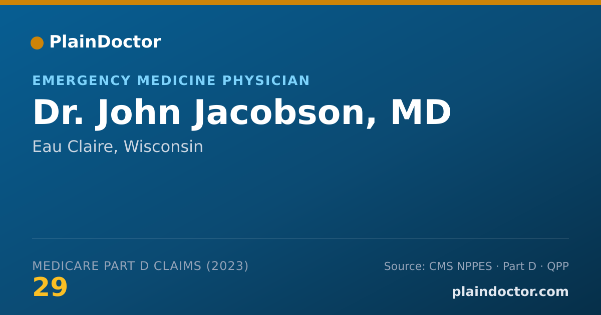 Shareable card for John Jacobson, MD - Emergency Medicine Physician, Eau Claire, WI
