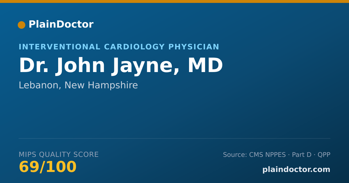 Shareable card for John Jayne, MD - Cardiovascular Disease Physician, Lebanon, NH