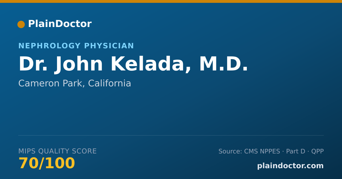 Shareable card for John Kelada, M.D. - Internal Medicine Physician, Cameron Park, CA