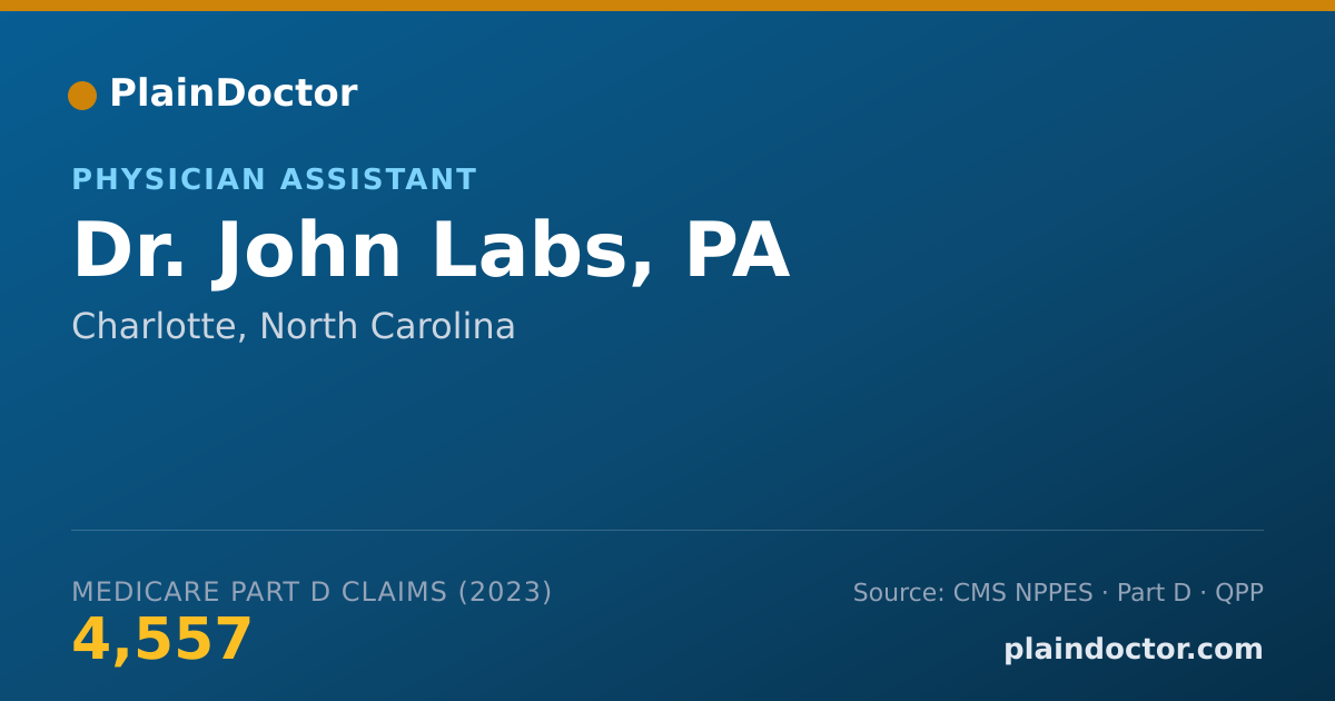 Shareable card for John Labs, PA - Physician Assistant, Charlotte, NC
