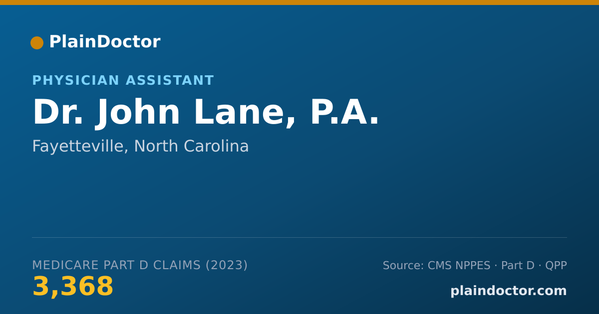 Shareable card for John Lane, P.A. - Physician Assistant, Fayetteville, NC