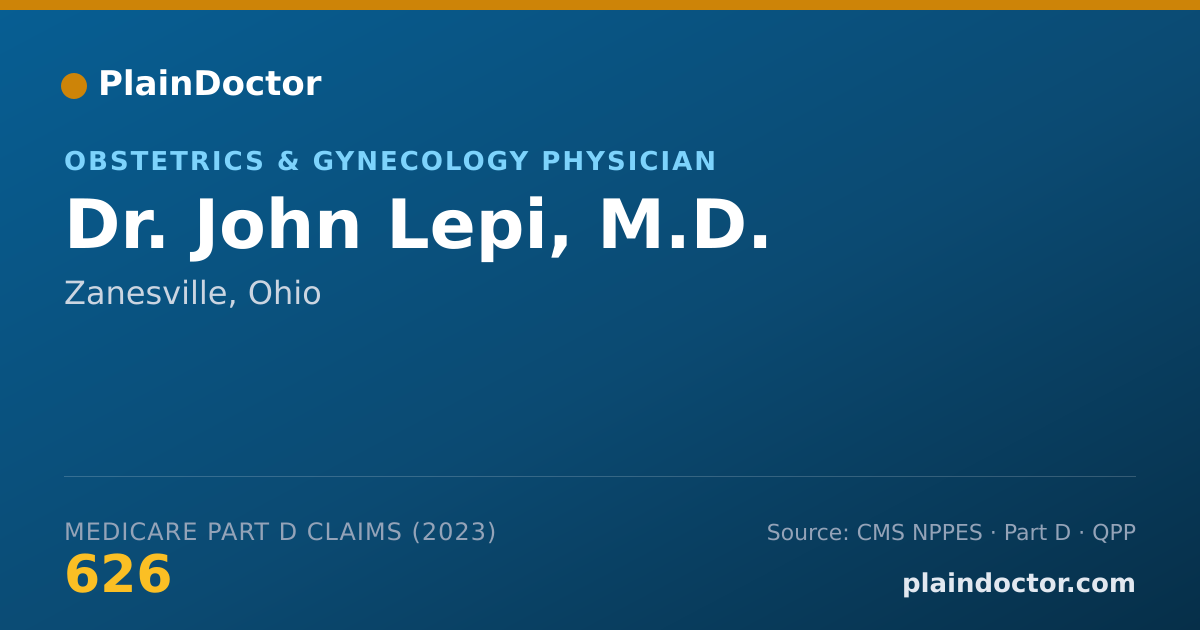 Shareable card for John Lepi, M.D. - Obstetrics & Gynecology Physician, Zanesville, OH