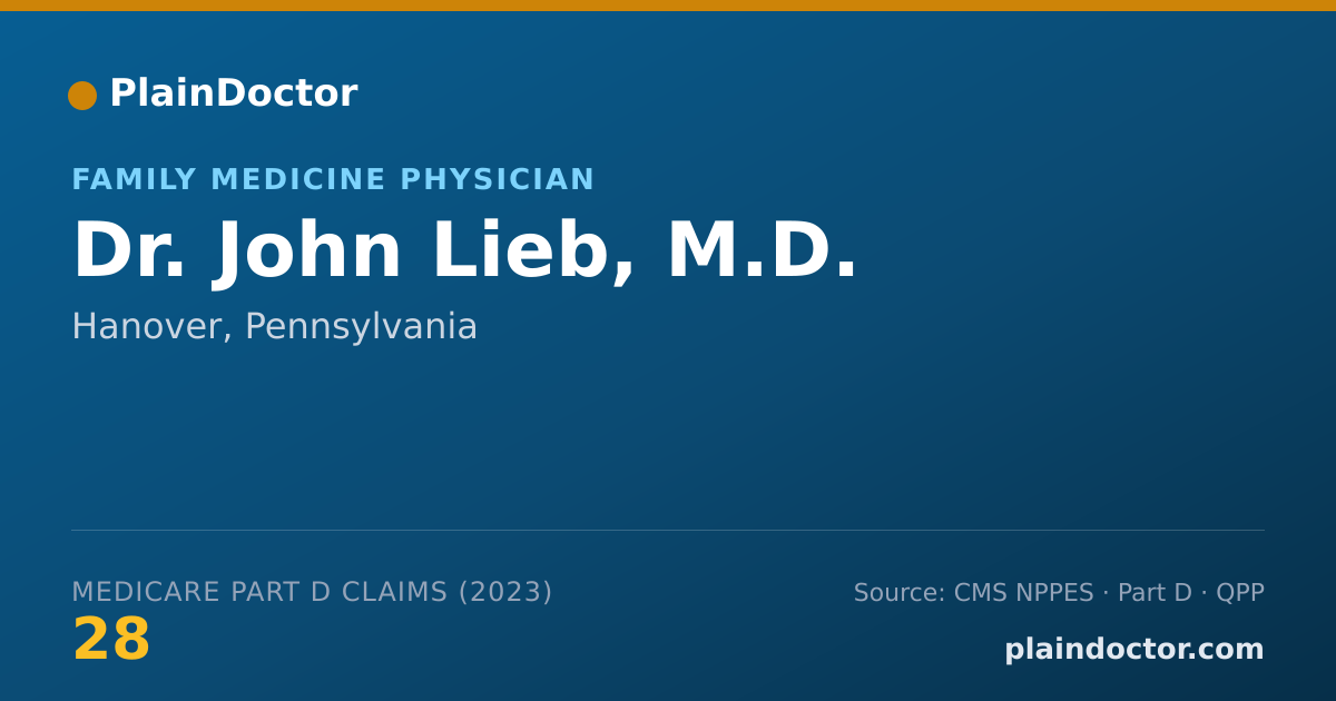 Shareable card for John Lieb, M.D. - Family Medicine Physician, Hanover, PA