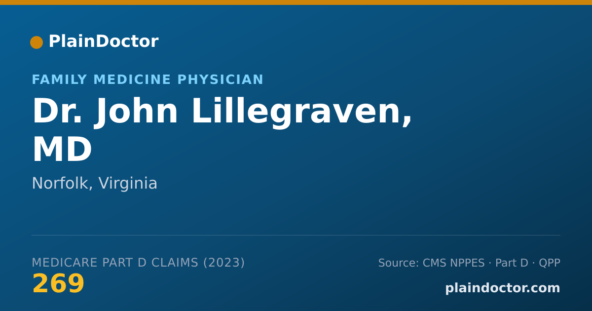 Shareable card for John Lillegraven, MD - Family Medicine Physician, Norfolk, VA