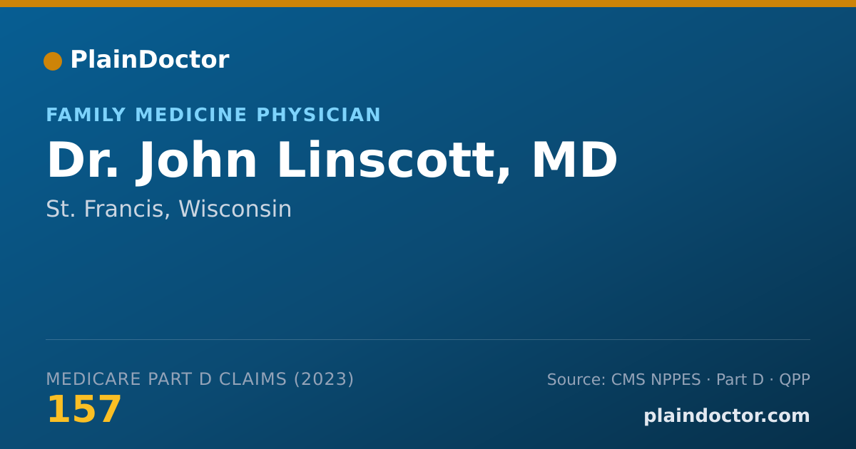 Shareable card for John Linscott, MD - Family Medicine Physician, St. Francis, WI