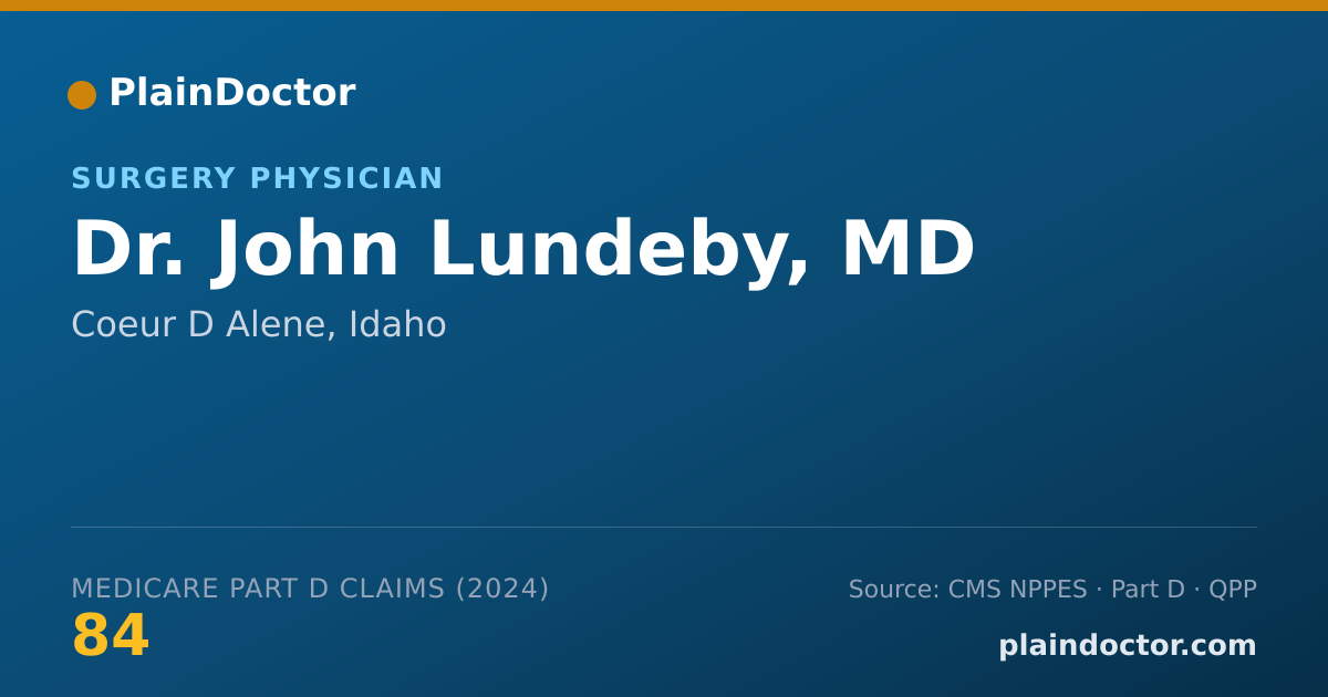 Shareable card for John Lundeby, MD - Surgery Physician, Coeur D Alene, ID