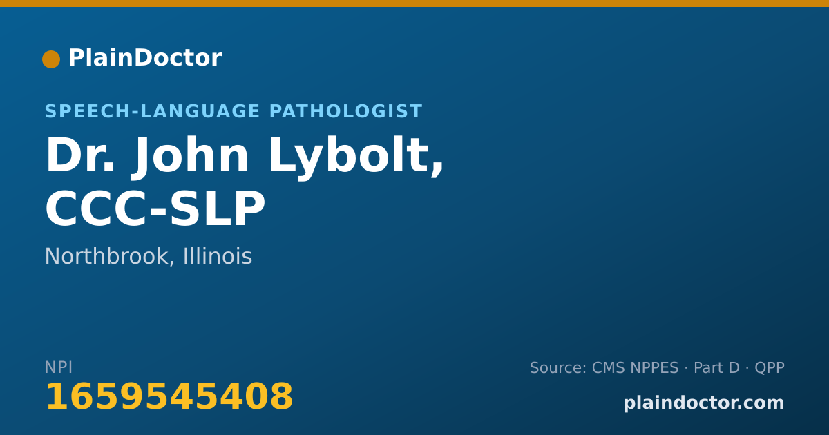 Shareable card for John Lybolt, CCC-SLP - Speech-Language Pathologist, Northbrook, IL
