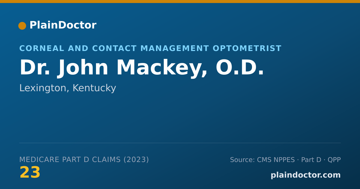 Shareable card for John Mackey, O.D. - Corneal and Contact Management Optometrist, Lexington, KY