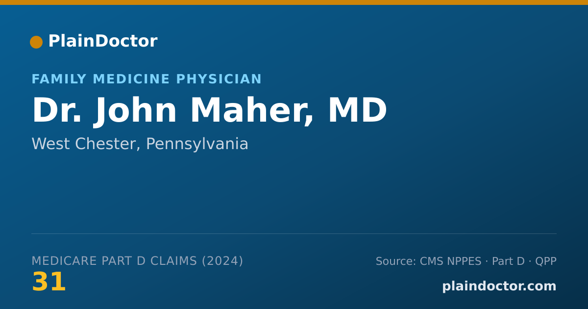 Shareable card for John Maher, MD - Family Medicine Physician, West Chester, PA