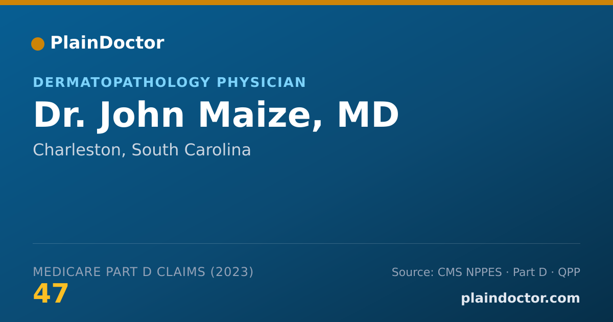 Shareable card for John Maize, MD - Dermatopathology Physician, Charleston, SC