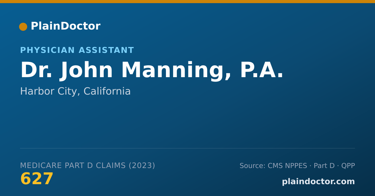 Shareable card for John Manning, P.A. - Physician Assistant, Harbor City, CA