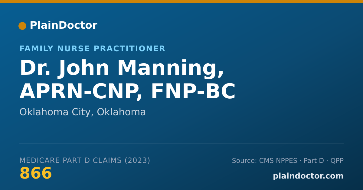 Shareable card for John Manning, APRN-CNP, FNP-BC - Family Nurse Practitioner, Oklahoma City, OK