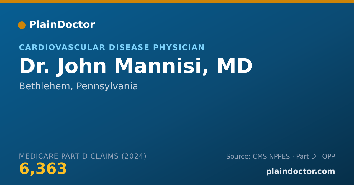 Shareable card for John Mannisi, MD - Cardiovascular Disease Physician, Bethlehem, PA
