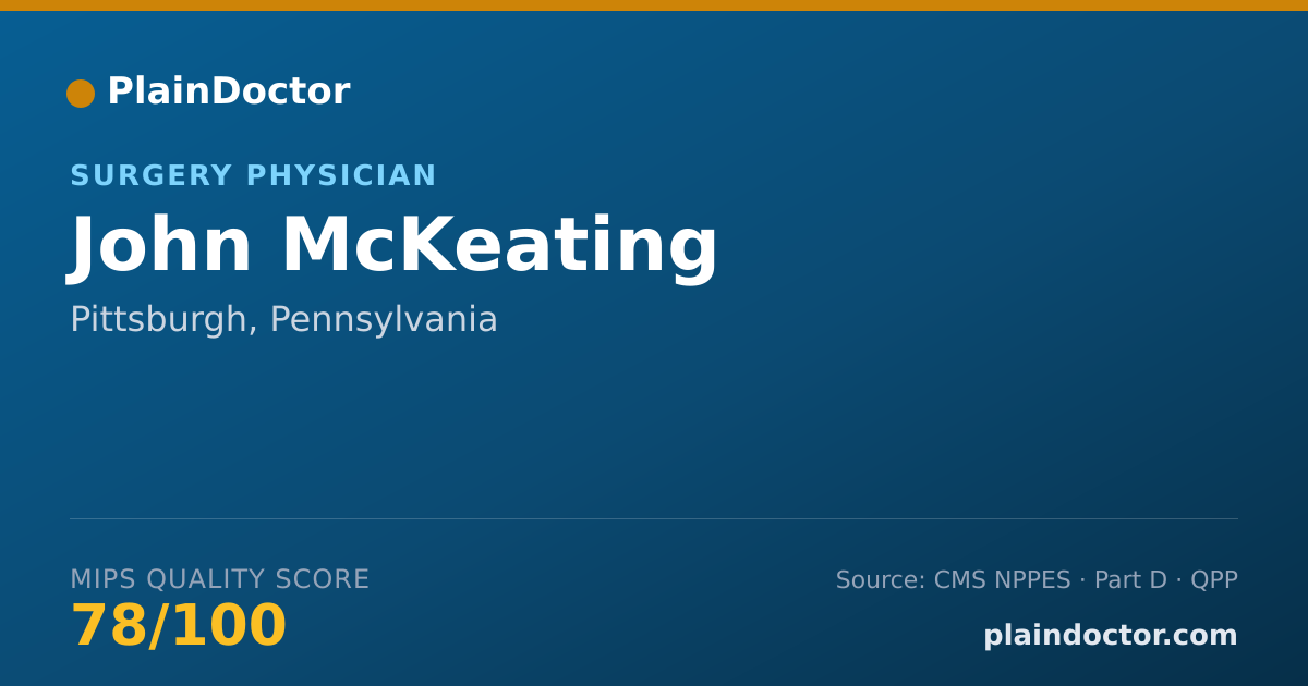 Shareable card for John McKeating - Surgery Physician, Pittsburgh, PA