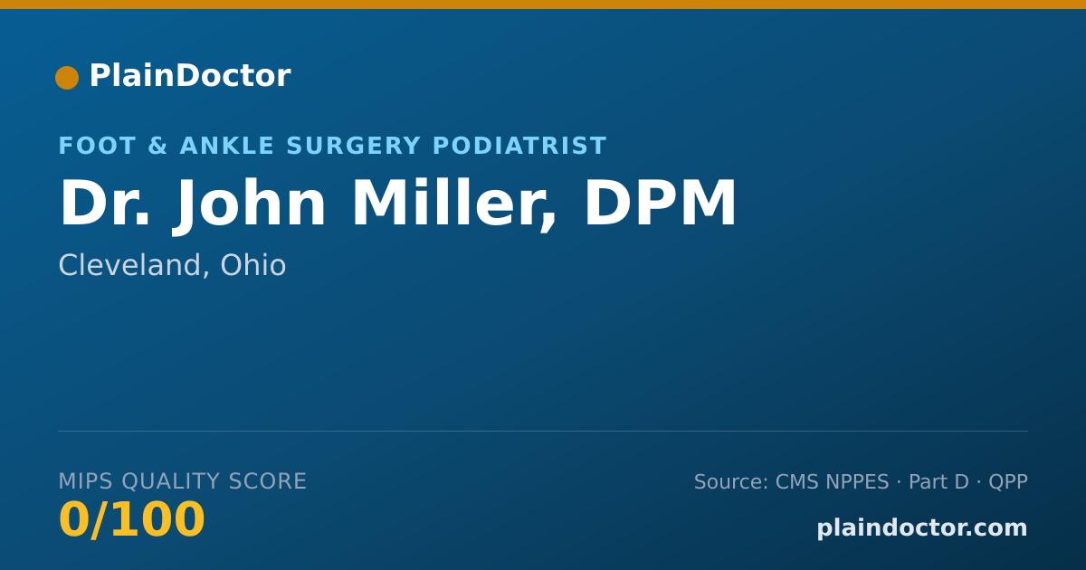 Shareable card for John Miller, DPM - Foot & Ankle Surgery Podiatrist, Cleveland, OH
