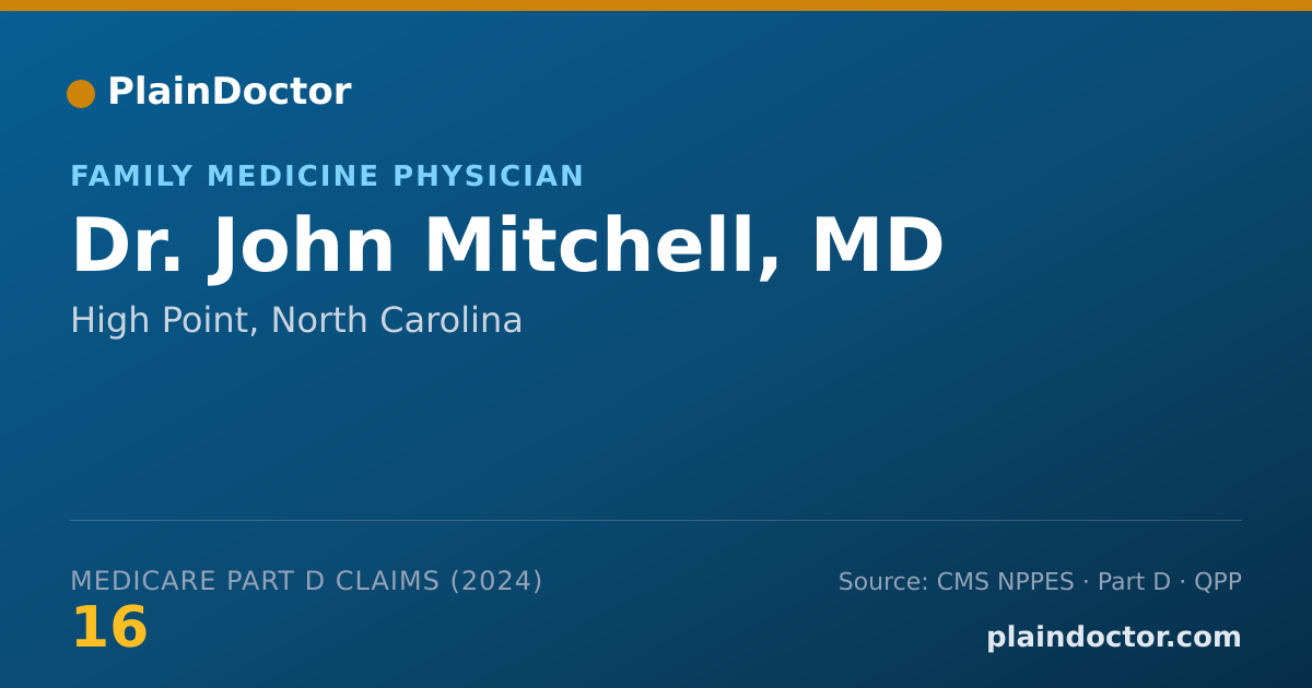 Shareable card for John Mitchell, MD - Family Medicine Physician, High Point, NC