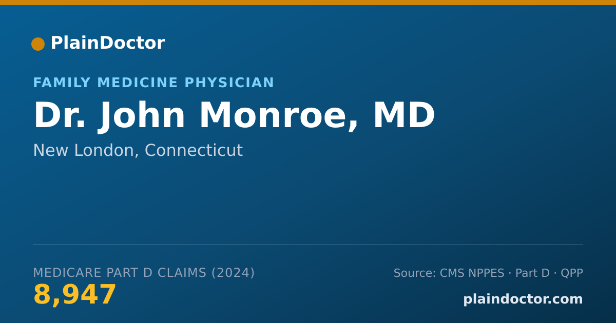 Shareable card for John Monroe, MD - Family Medicine Physician, New London, CT