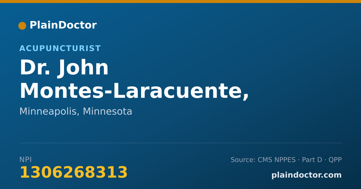 Shareable card for John Montes-Laracuente, L.AC. - Acupuncturist, Minneapolis, MN