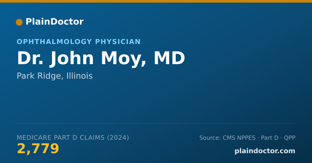 Shareable card for John Moy, MD - Ophthalmology Physician, Park Ridge, IL