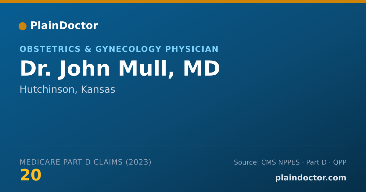 Shareable card for John Mull, MD - Obstetrics & Gynecology Physician, Hutchinson, KS
