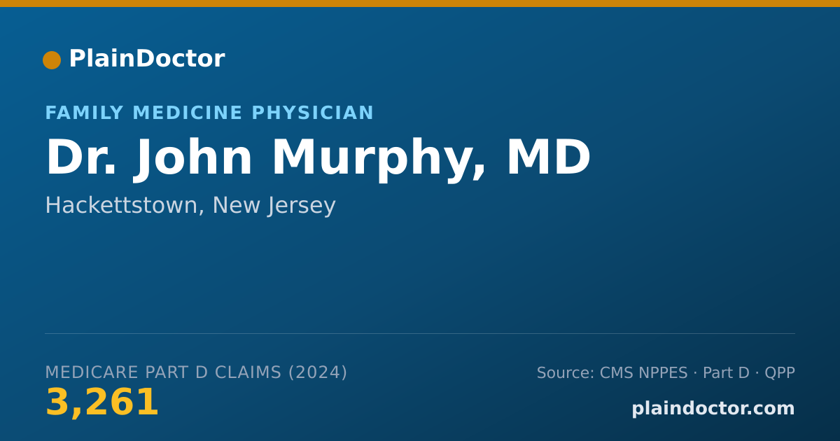 Shareable card for John Murphy, MD - Family Medicine Physician, Hackettstown, NJ