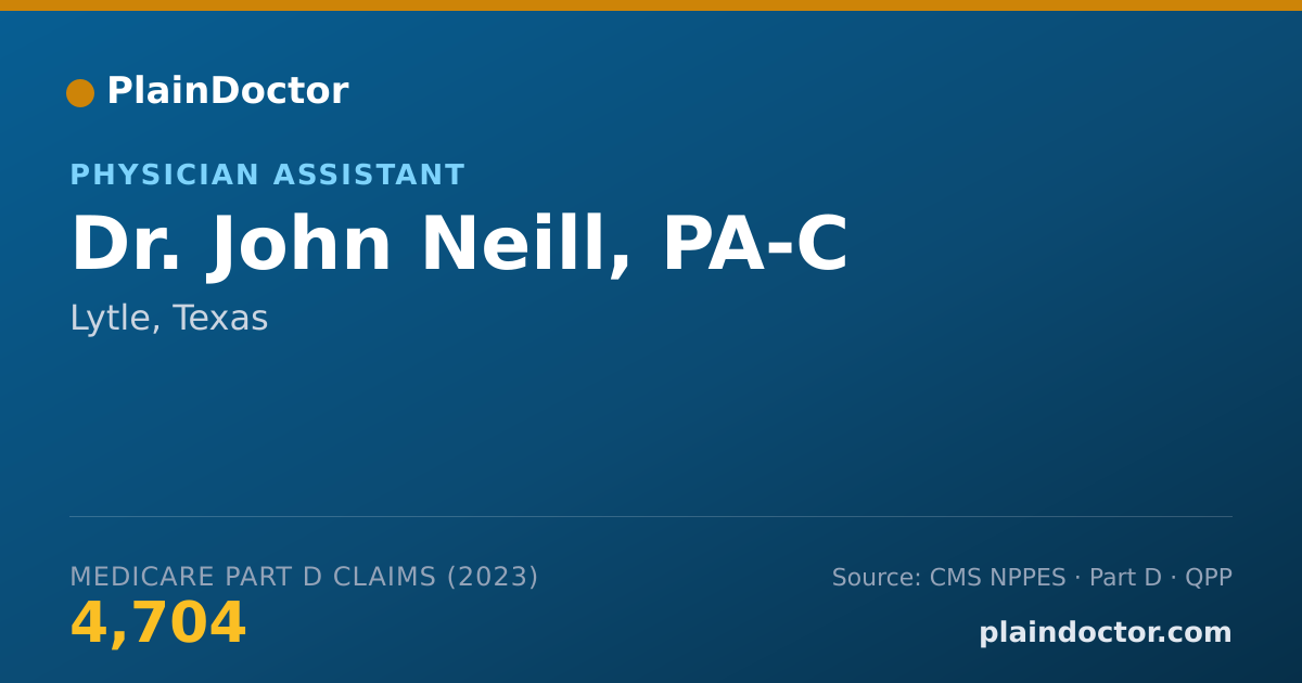 Shareable card for John Neill, PA-C - Physician Assistant, Lytle, TX