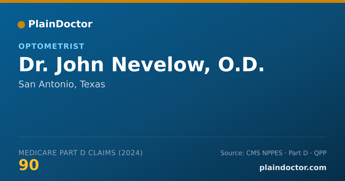Shareable card for John Nevelow, O.D. - Optometrist, San Antonio, TX