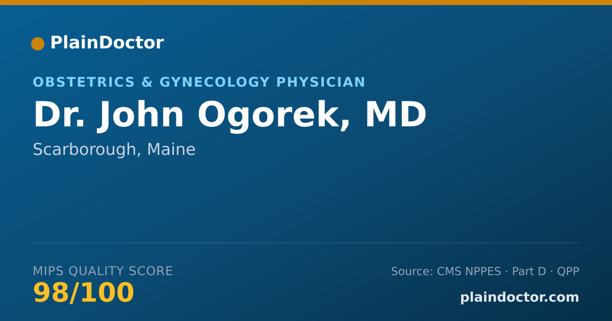 Shareable card for John Ogorek, MD - Obstetrics & Gynecology Physician, Scarborough, ME