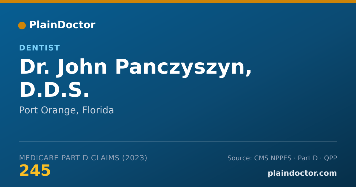 Shareable card for John Panczyszyn, D.D.S. - Dentist, Port Orange, FL
