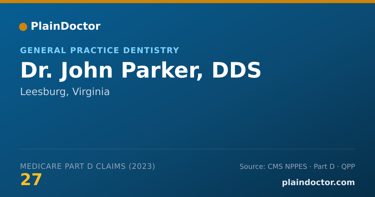 Shareable card for John Parker, DDS - General Practice Dentistry, Leesburg, VA