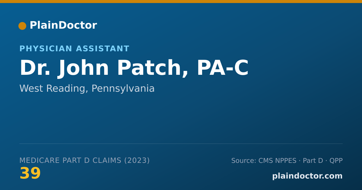 Shareable card for John Patch, PA-C - Physician Assistant, West Reading, PA