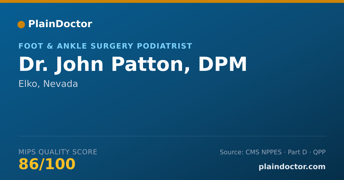 Shareable card for John Patton, DPM - Foot & Ankle Surgery Podiatrist, Elko, NV