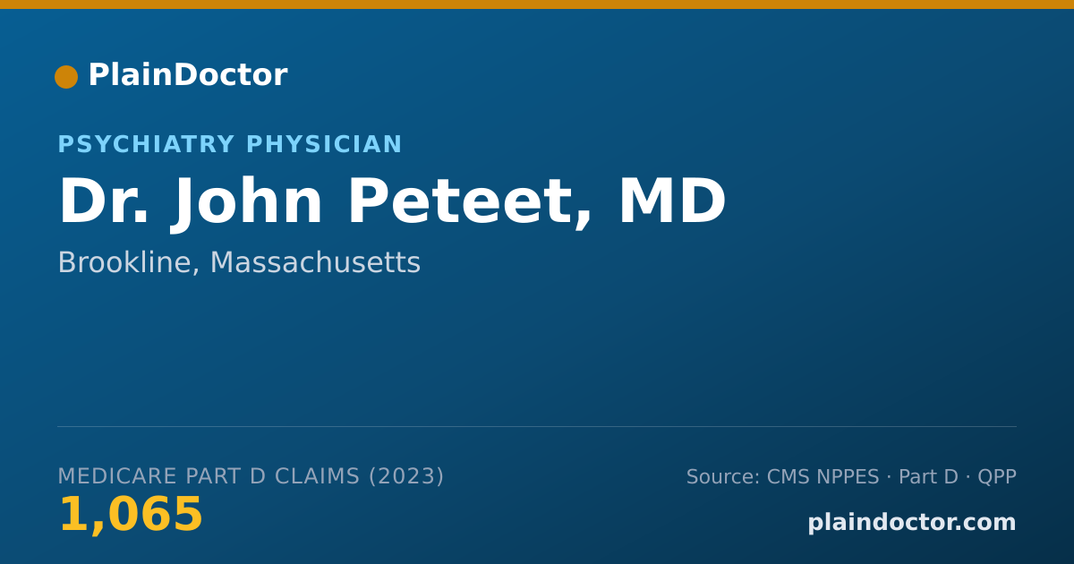 Shareable card for John Peteet, MD - Psychiatry Physician, Brookline, MA