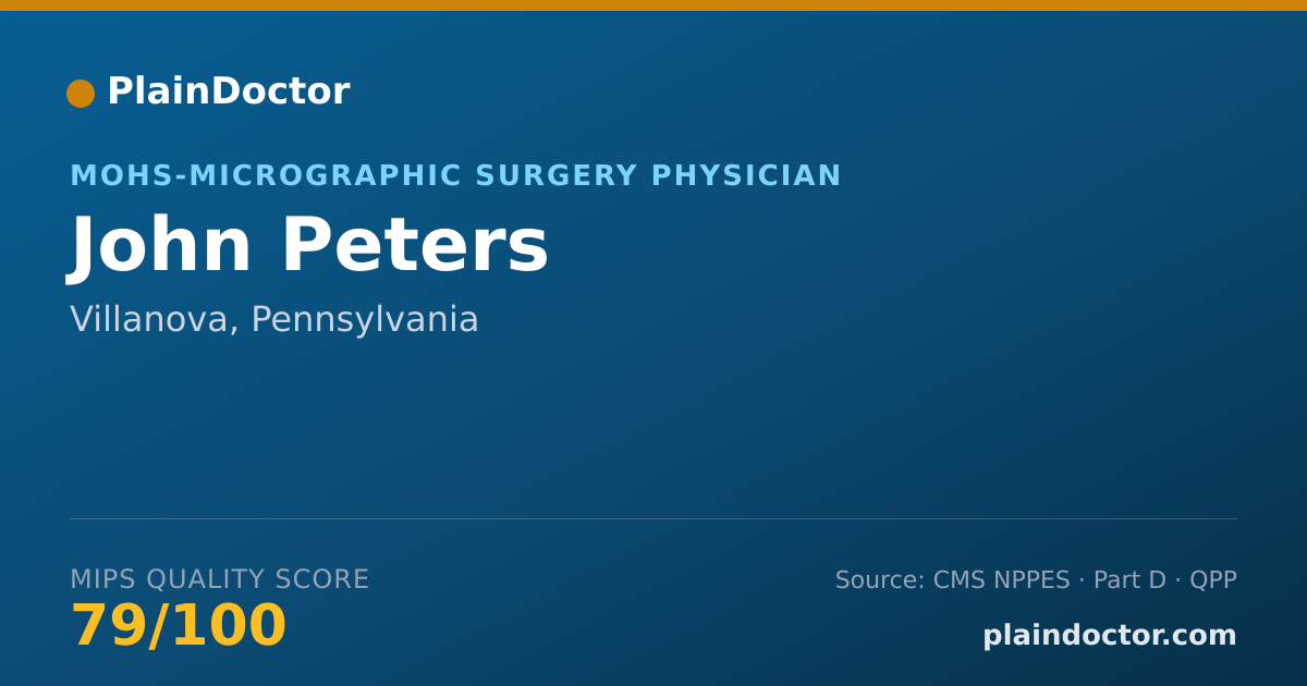 Shareable card for John Peters - MOHS-Micrographic Surgery Physician, Villanova, PA