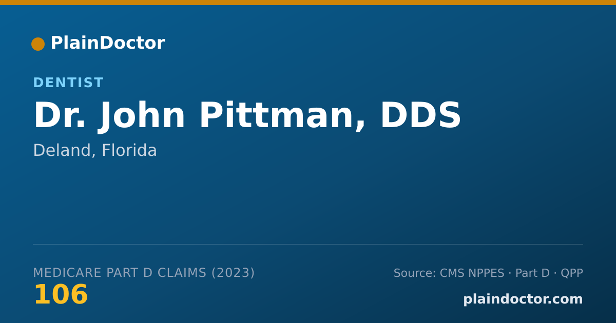 Shareable card for John Pittman, DDS - Dentist, Deland, FL