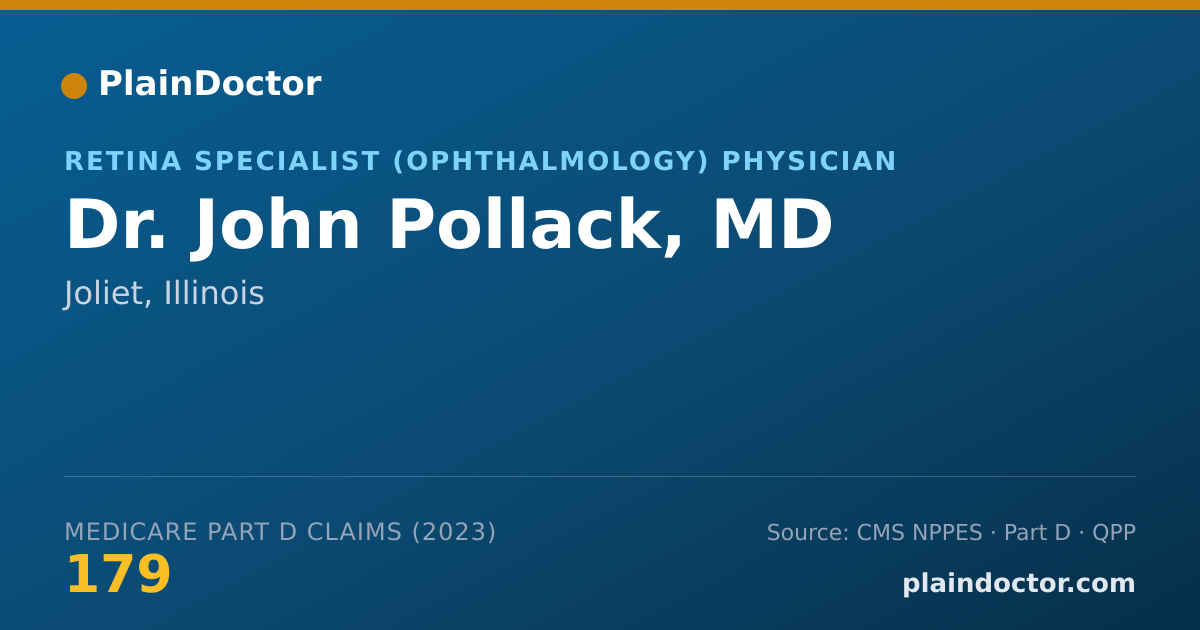 Shareable card for John Pollack, MD - Retina Specialist (Ophthalmology) Physician, Joliet, IL