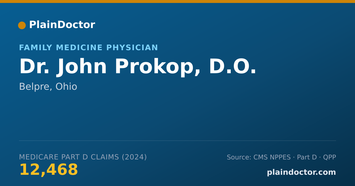 Shareable card for John Prokop, D.O. - Family Medicine Physician, Belpre, OH