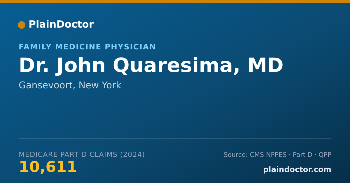 Shareable card for John Quaresima, MD - Family Medicine Physician, Gansevoort, NY