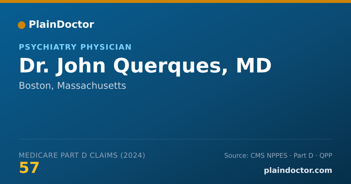 Shareable card for John Querques, MD - Psychiatry Physician, Boston, MA