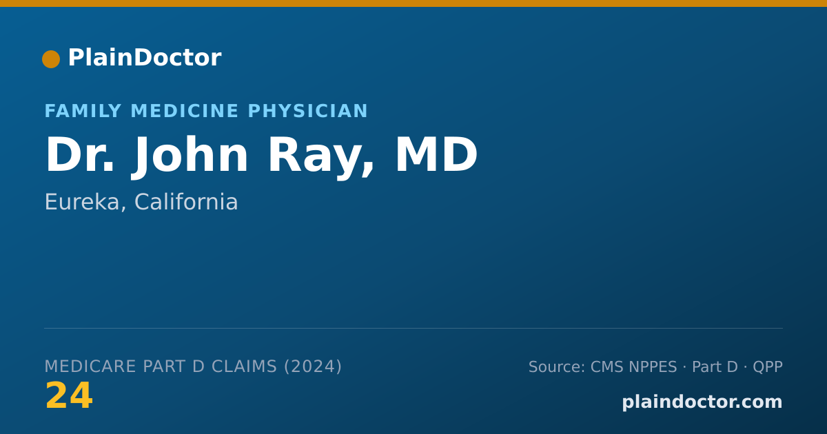 Shareable card for John Ray, MD - Family Medicine Physician, Eureka, CA