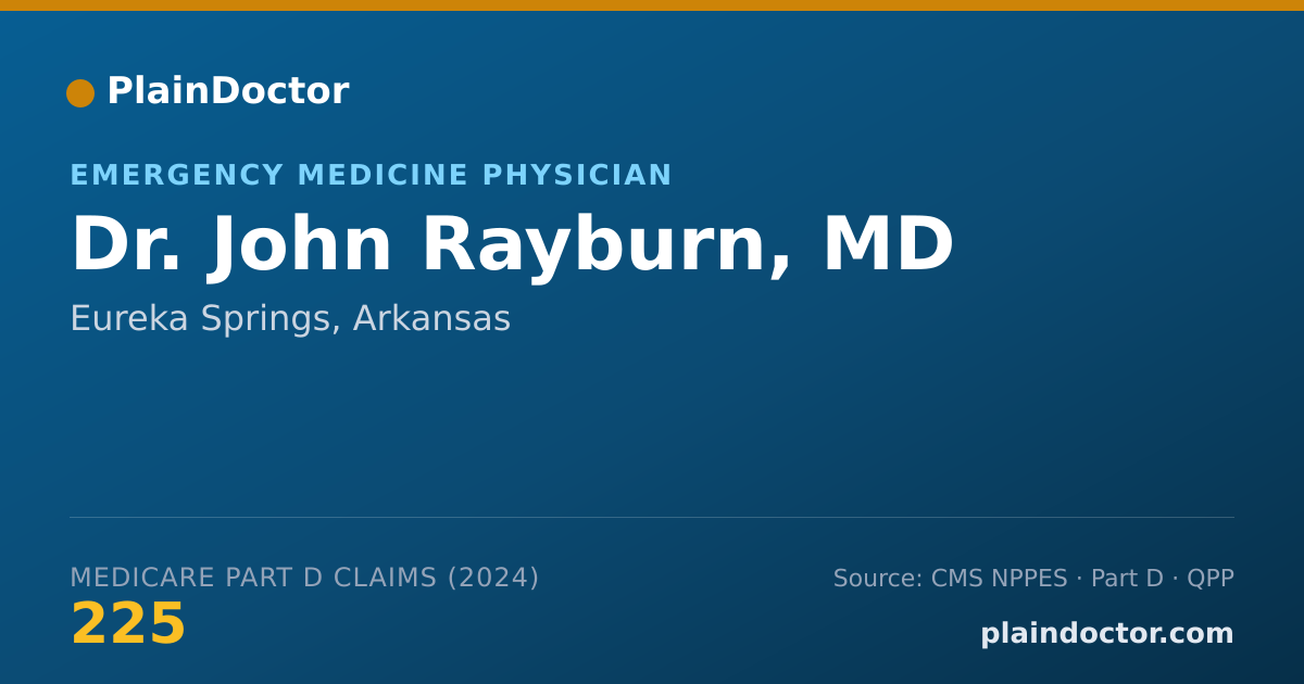 Shareable card for John Rayburn, MD - Emergency Medical Services (Emergency Medicine) Physician, Eureka Springs, AR