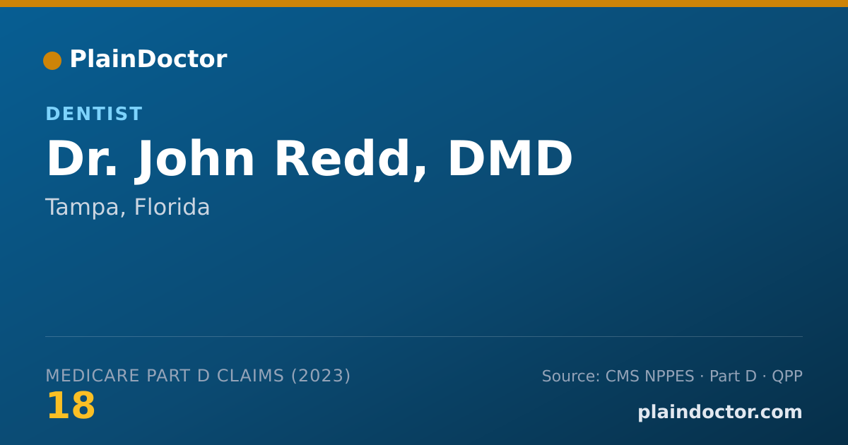 Shareable card for John Redd, DMD - Dentist, Tampa, FL