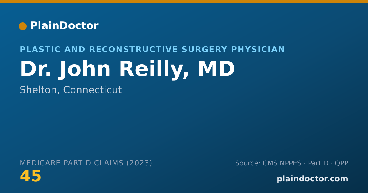 Shareable card for John Reilly, MD - Plastic and Reconstructive Surgery Physician, Shelton, CT