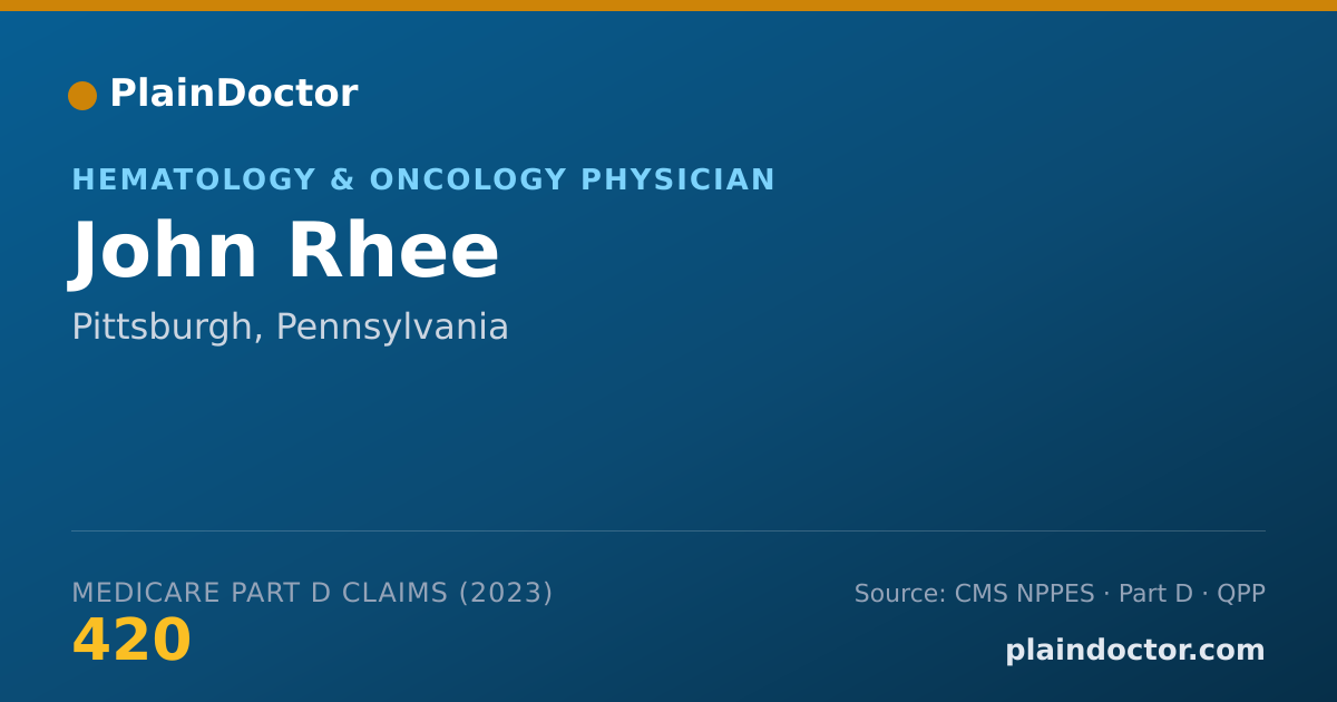 Shareable card for John Rhee - Hematology & Oncology Physician, Pittsburgh, PA