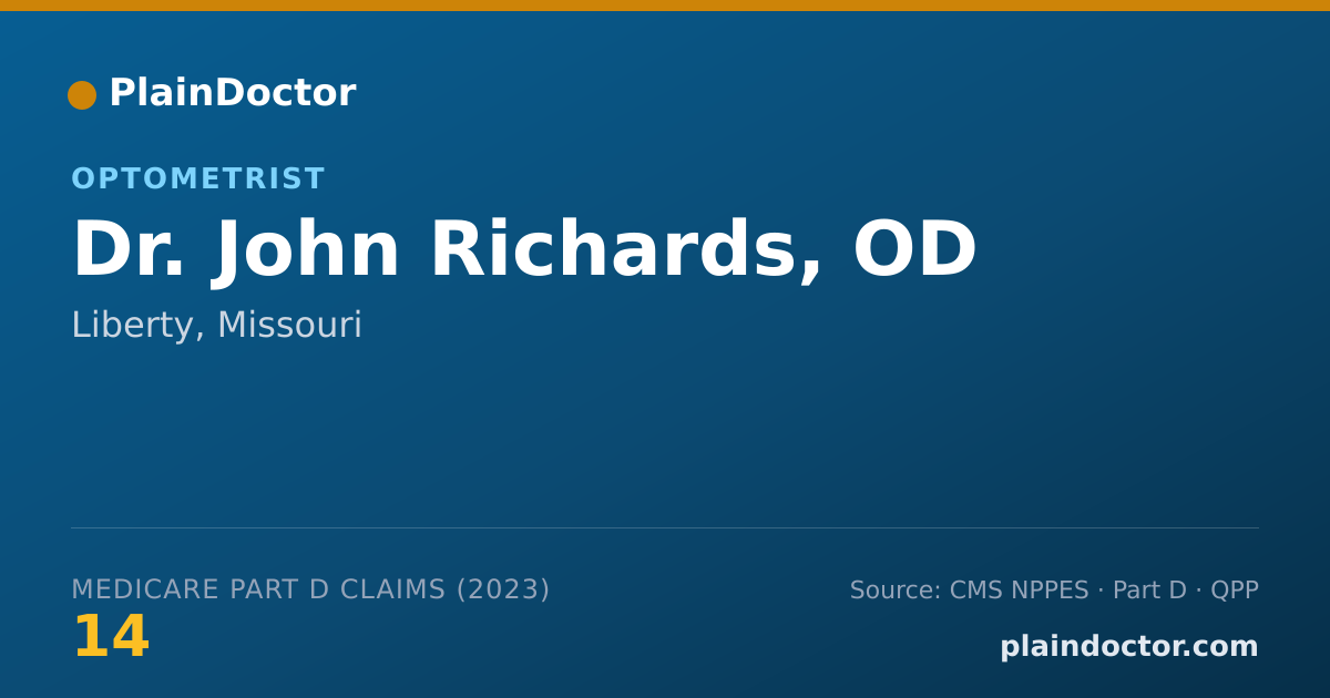 Shareable card for John Richards, OD - Optometrist, Liberty, MO