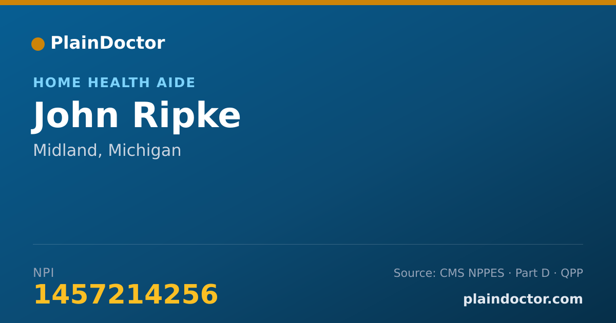Shareable card for John Ripke - Home Health Aide, Midland, MI