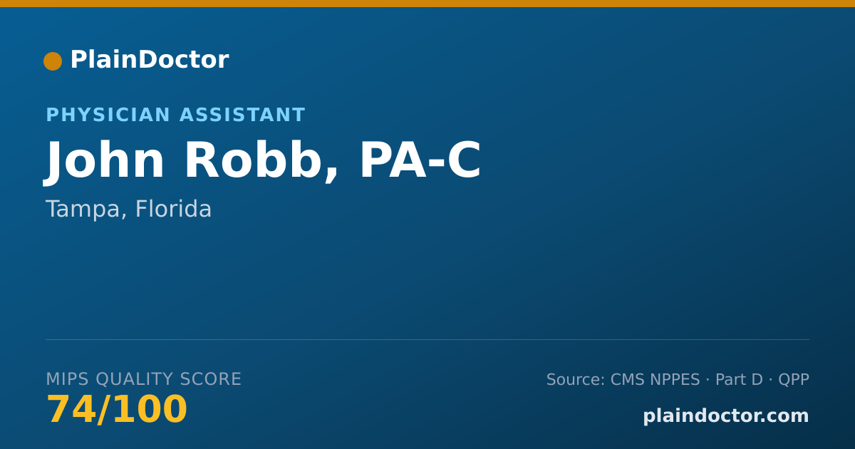 Shareable card for John Robb, PA-C - Physician Assistant, Tampa, FL