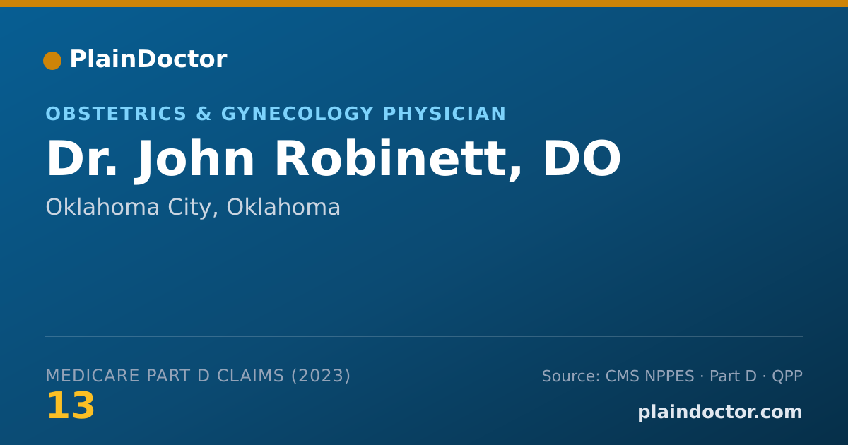 Shareable card for John Robinett, DO - Obstetrics & Gynecology Physician, Oklahoma City, OK