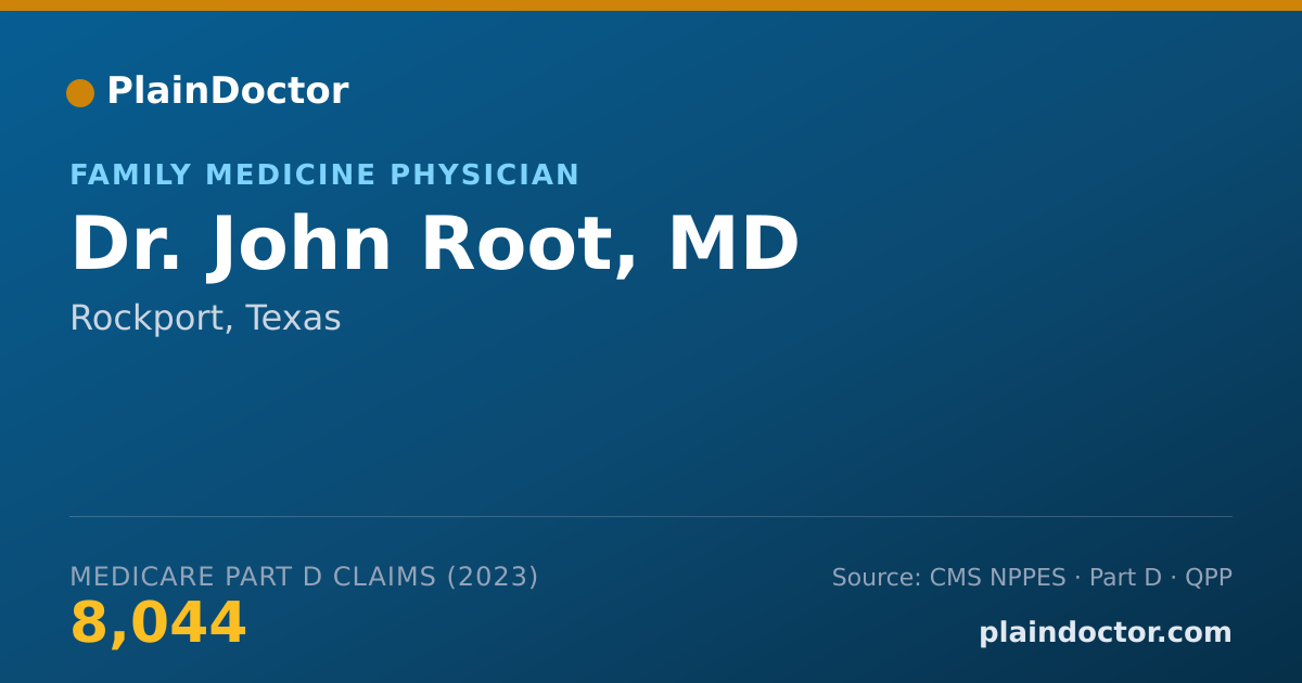 Shareable card for John Root, MD - Family Medicine Physician, Rockport, TX
